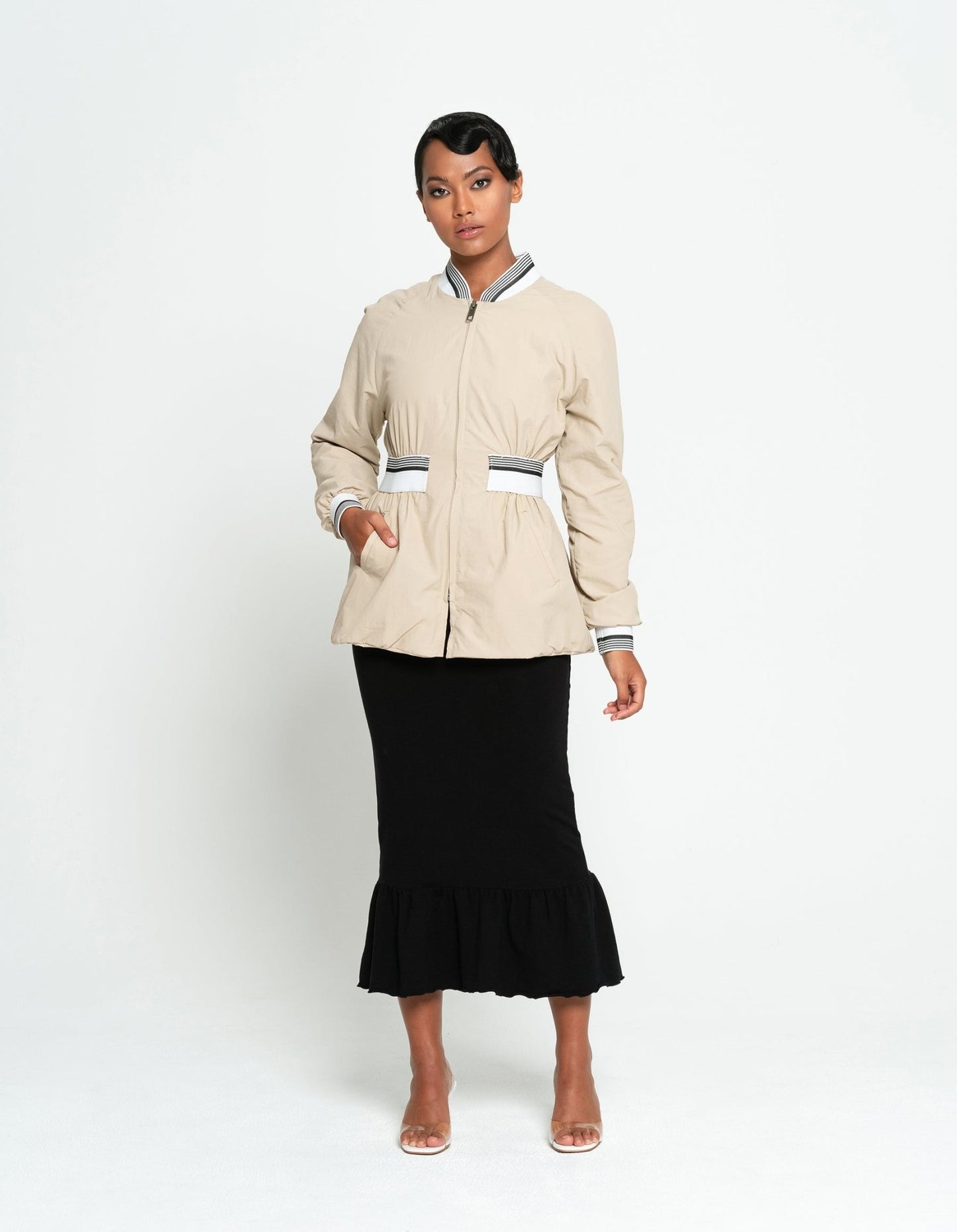 KAMALA Recycled Windbreaker Bomber Jacket - Eco4life Clothing and Accessories