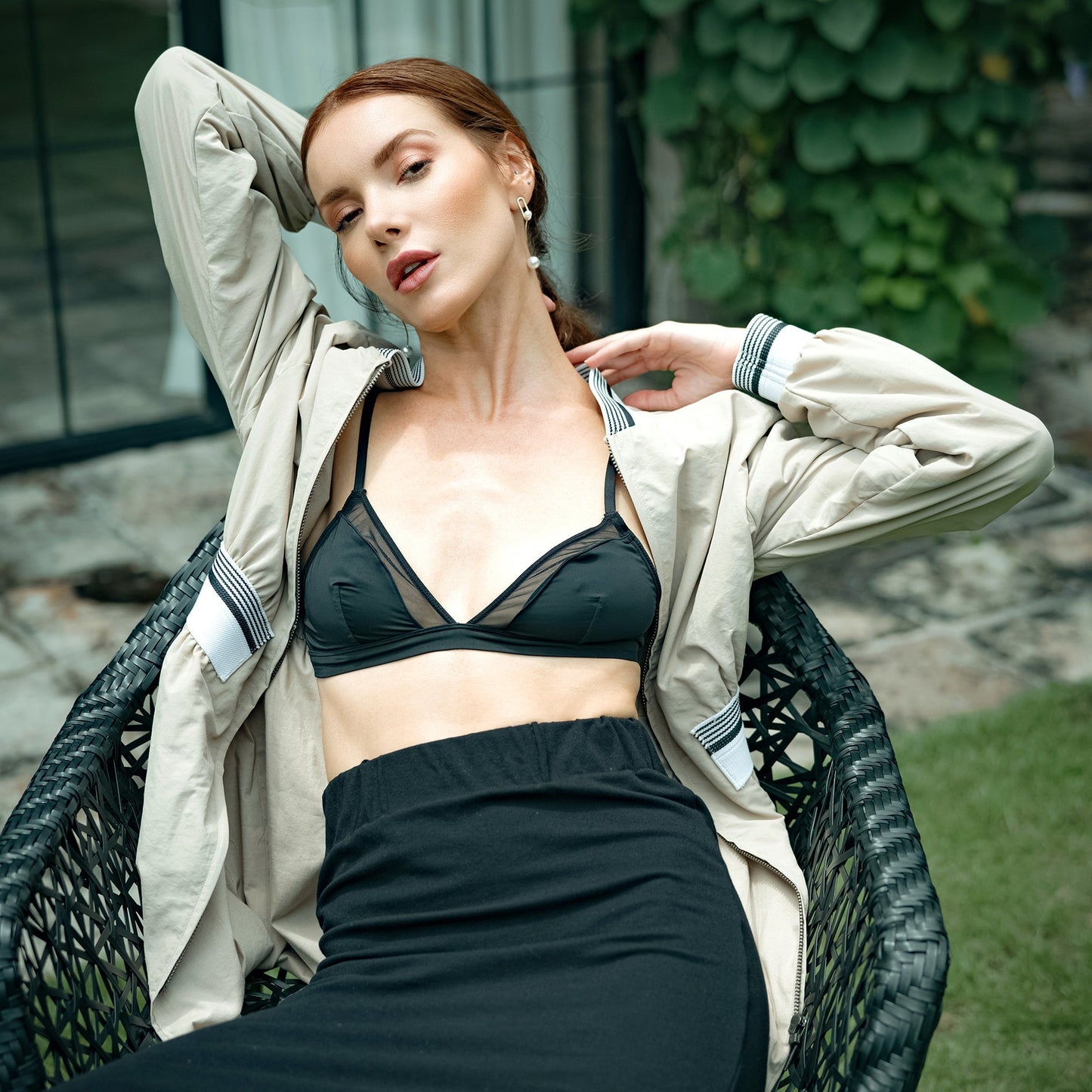 KAMALA Recycled Windbreaker Bomber Jacket - Eco4life Clothing and Accessories