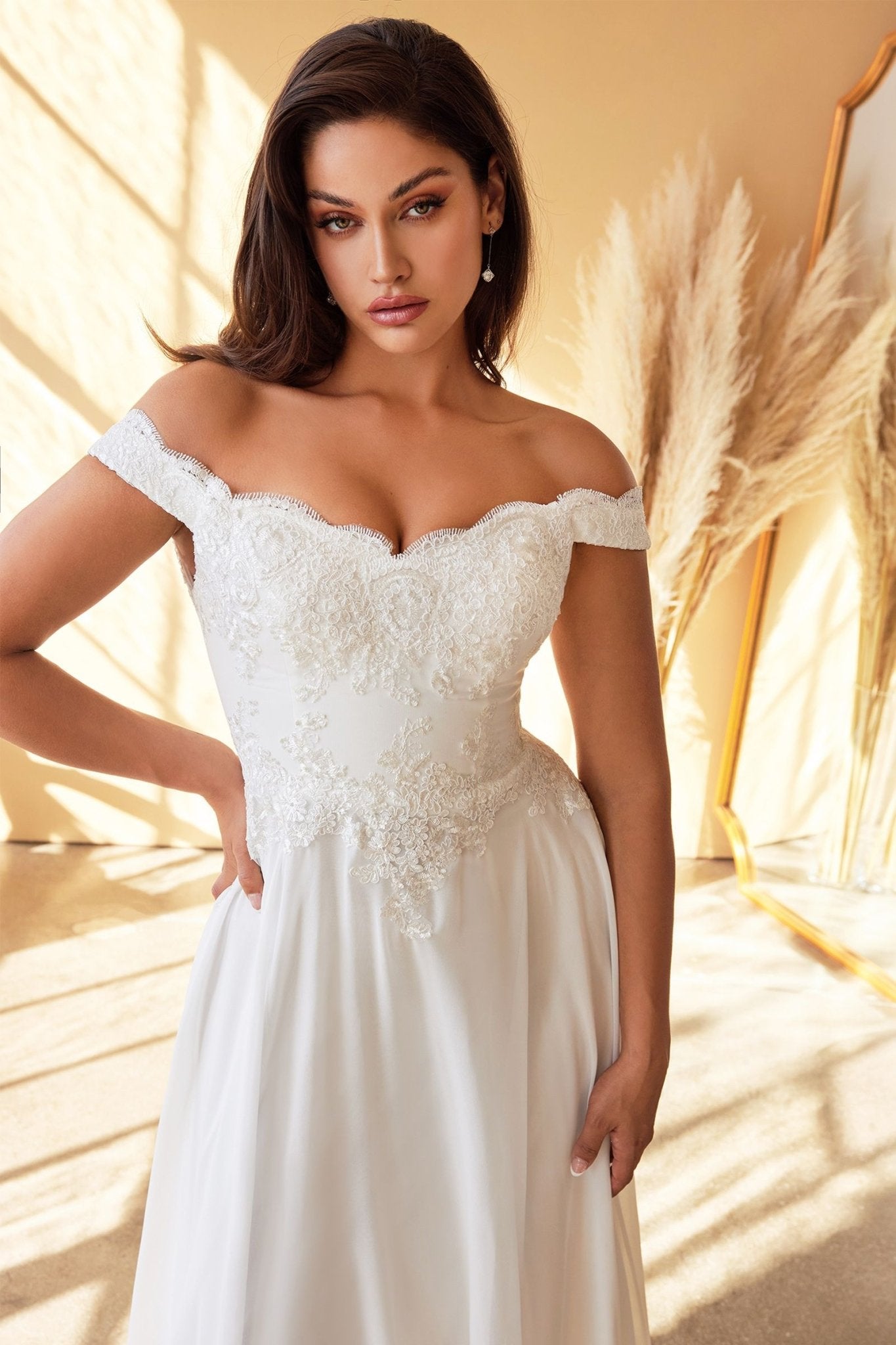 Lacelet Off The Shoulder Bridal Gown - Eco4life Clothing and Accessories