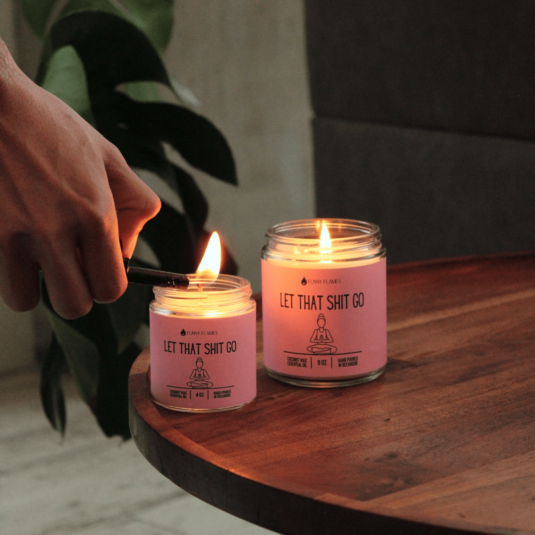 Let That Shit Go (pink) - Funny Candle - Eco4life Clothing and Accessories