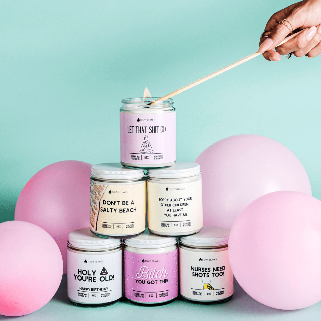 Let That Shit Go (pink) - Funny Candle - Eco4life Clothing and Accessories