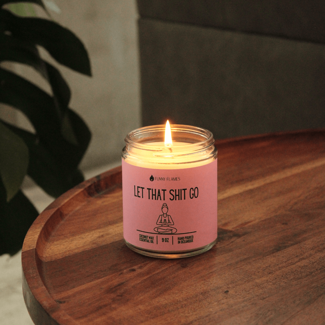 Let That Shit Go (pink) - Funny Candle - Eco4life Clothing and Accessories