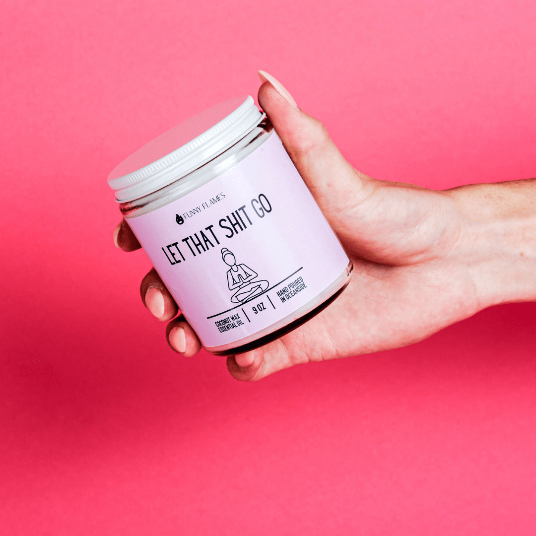 Let That Shit Go (pink) - Funny Candle - Eco4life Clothing and Accessories