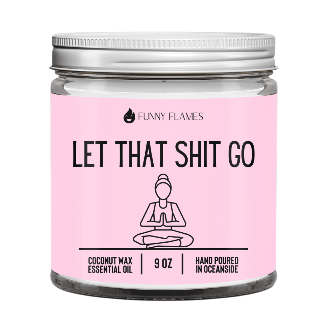 Let That Shit Go (pink) - Funny Candle - Eco4life Clothing and Accessories