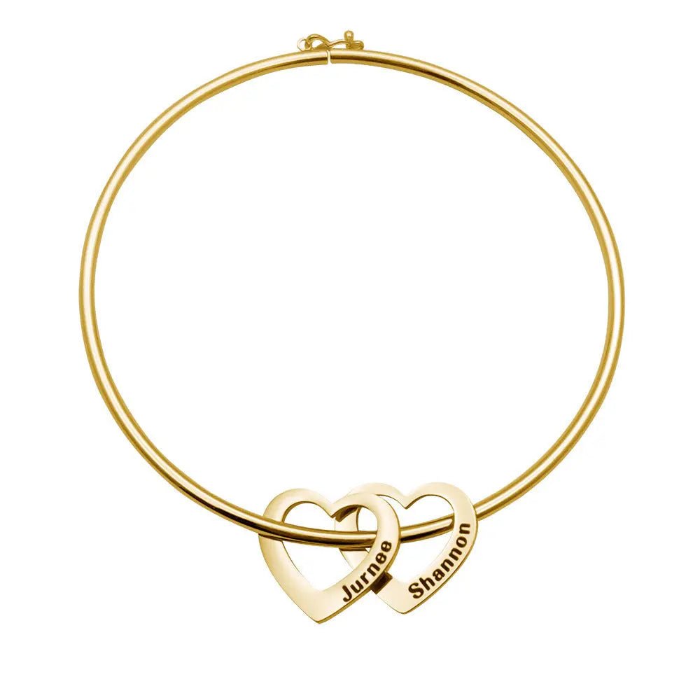 Love Bracelet Peach Heart Name Lettering Titanium Steel Bracelet - Eco4life Clothing and Accessories