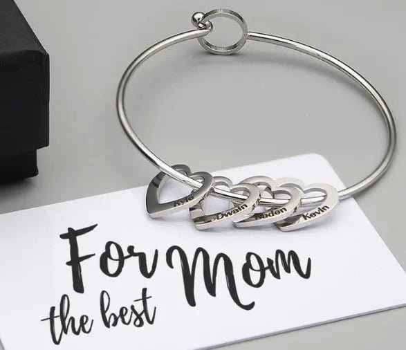 Love Bracelet Peach Heart Name Lettering Titanium Steel Bracelet - Eco4life Clothing and Accessories