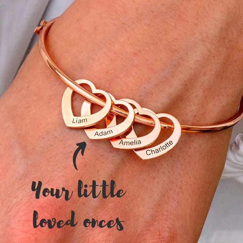 Love Bracelet Peach Heart Name Lettering Titanium Steel Bracelet - Eco4life Clothing and Accessories