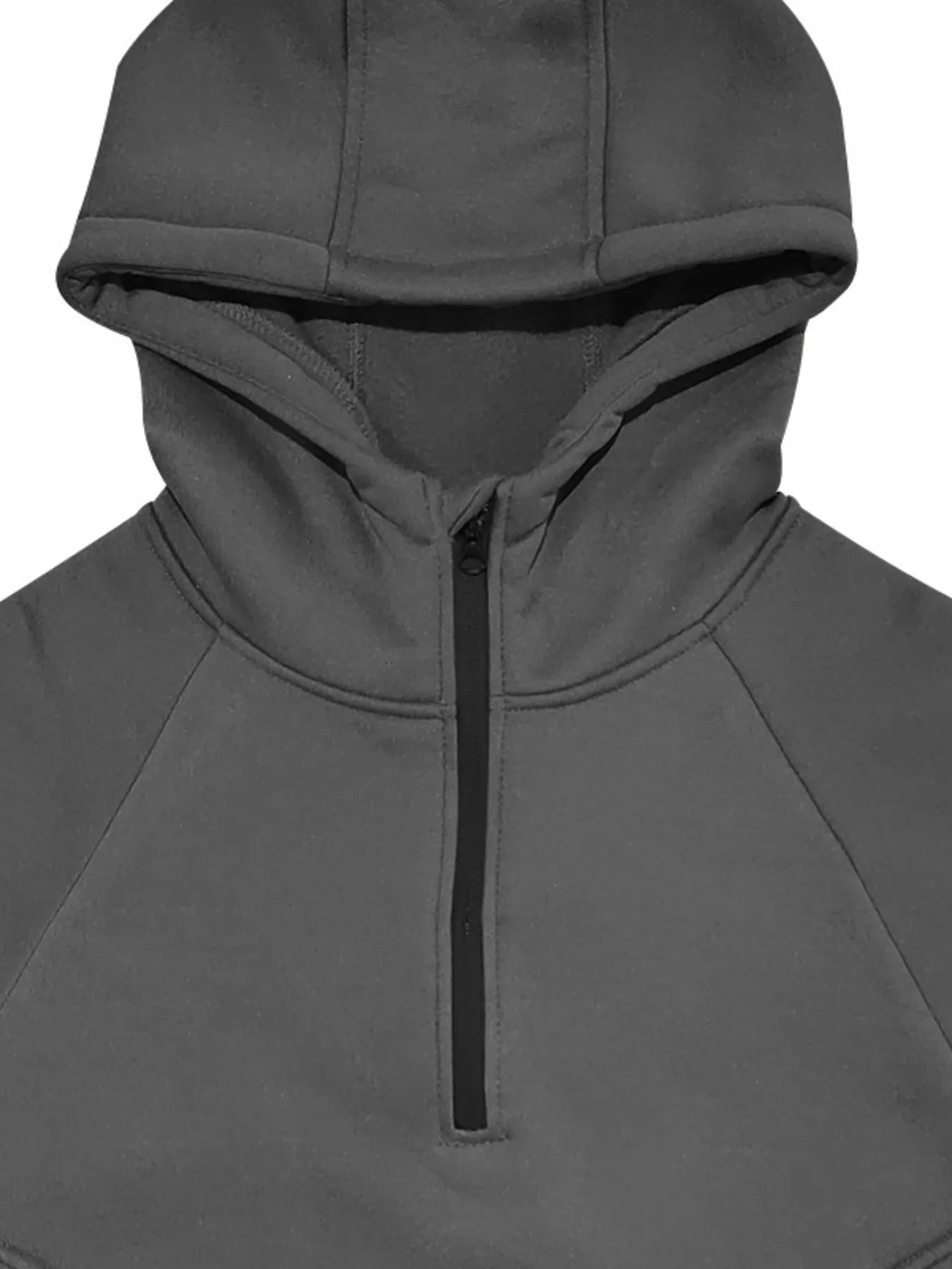 Men's Full Size Quarter Zip Long Sleeve Hoodie Plus Size - Eco4life Clothing and Accessories