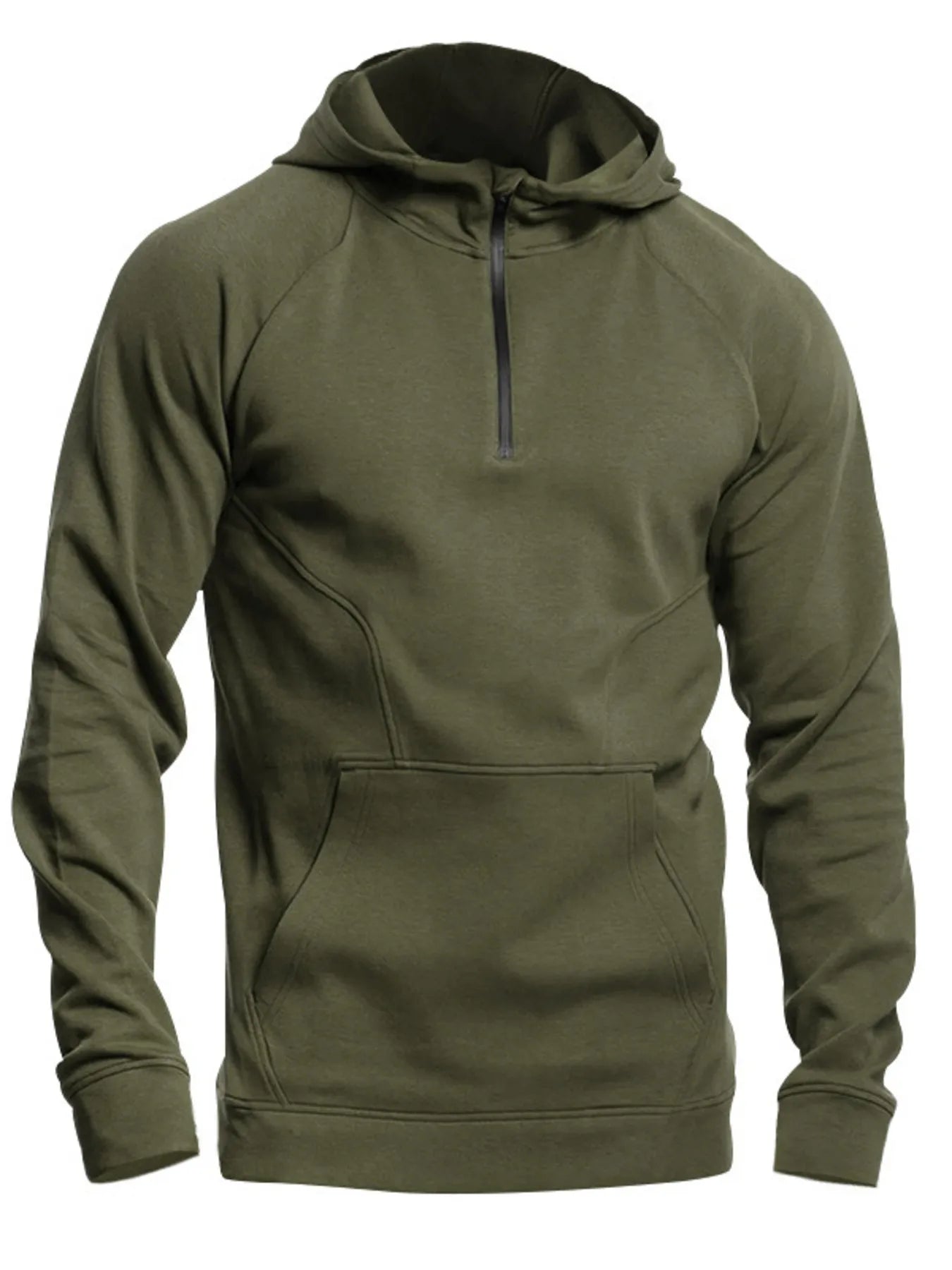 Men's Full Size Quarter Zip Long Sleeve Hoodie Plus Size - Eco4life Clothing and Accessories