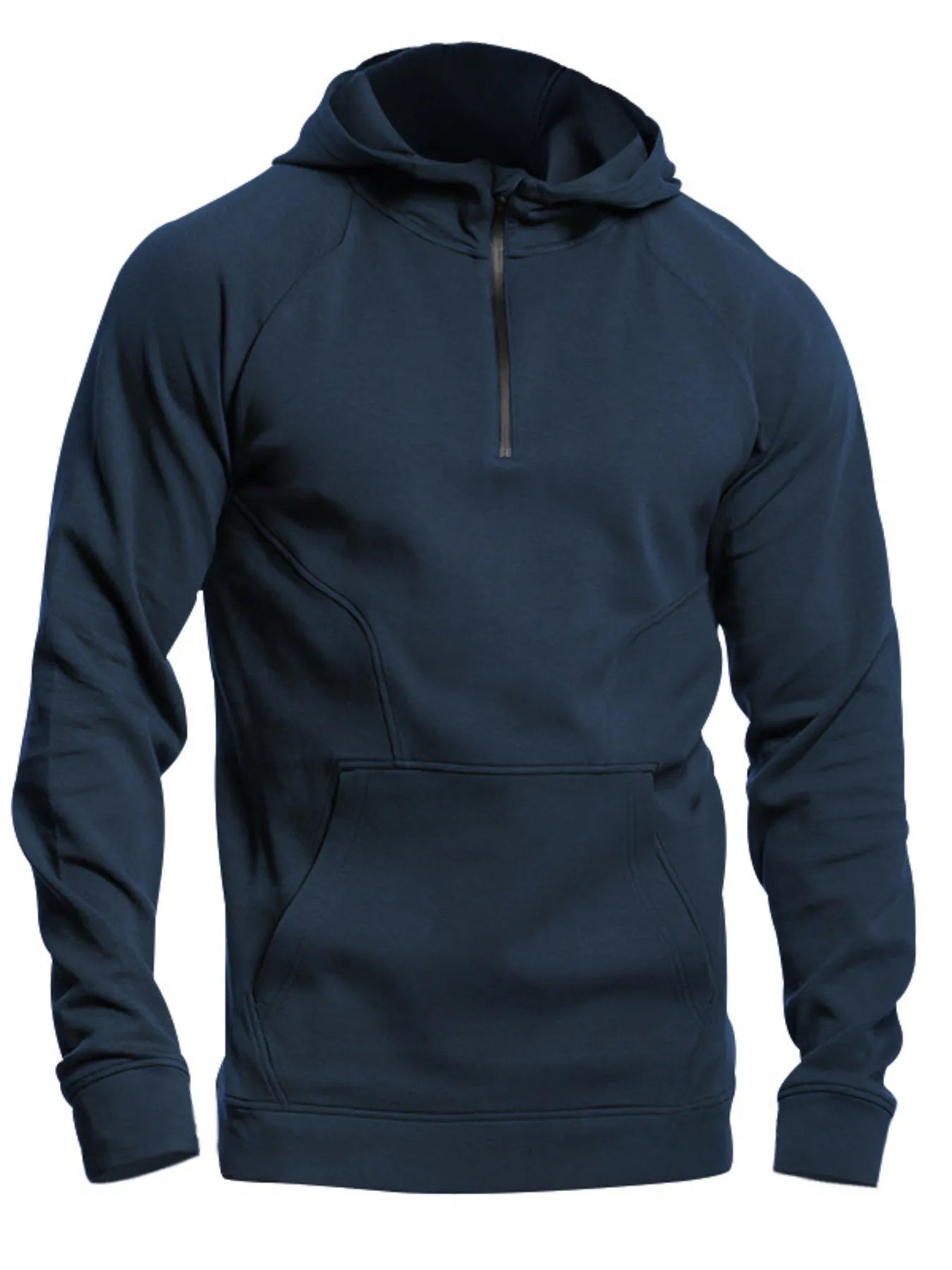 Men's Full Size Quarter Zip Long Sleeve Hoodie Plus Size - Eco4life Clothing and Accessories