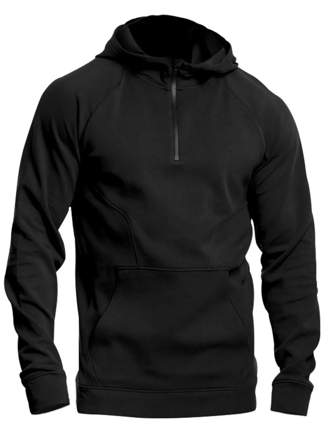 Men's Full Size Quarter Zip Long Sleeve Hoodie Plus Size - Eco4life Clothing and Accessories