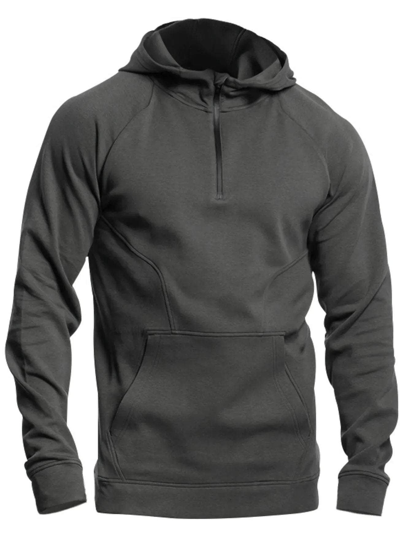 Men's Full Size Quarter Zip Long Sleeve Hoodie Plus Size - Eco4life Clothing and Accessories