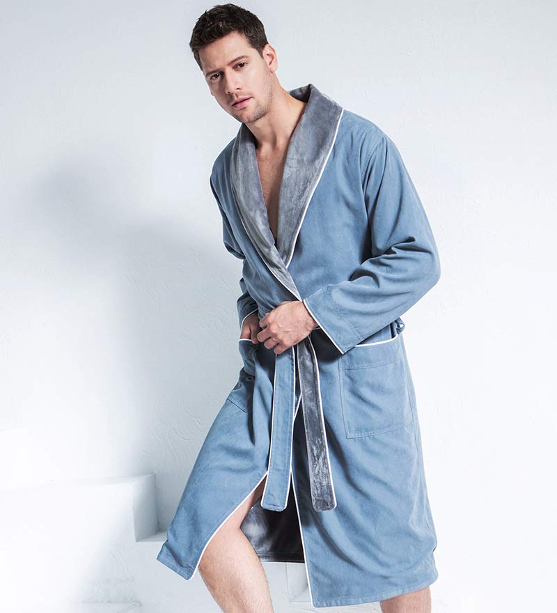 Men's Luxury Microfiber Spa Robe - Eco4life Clothing and Accessories