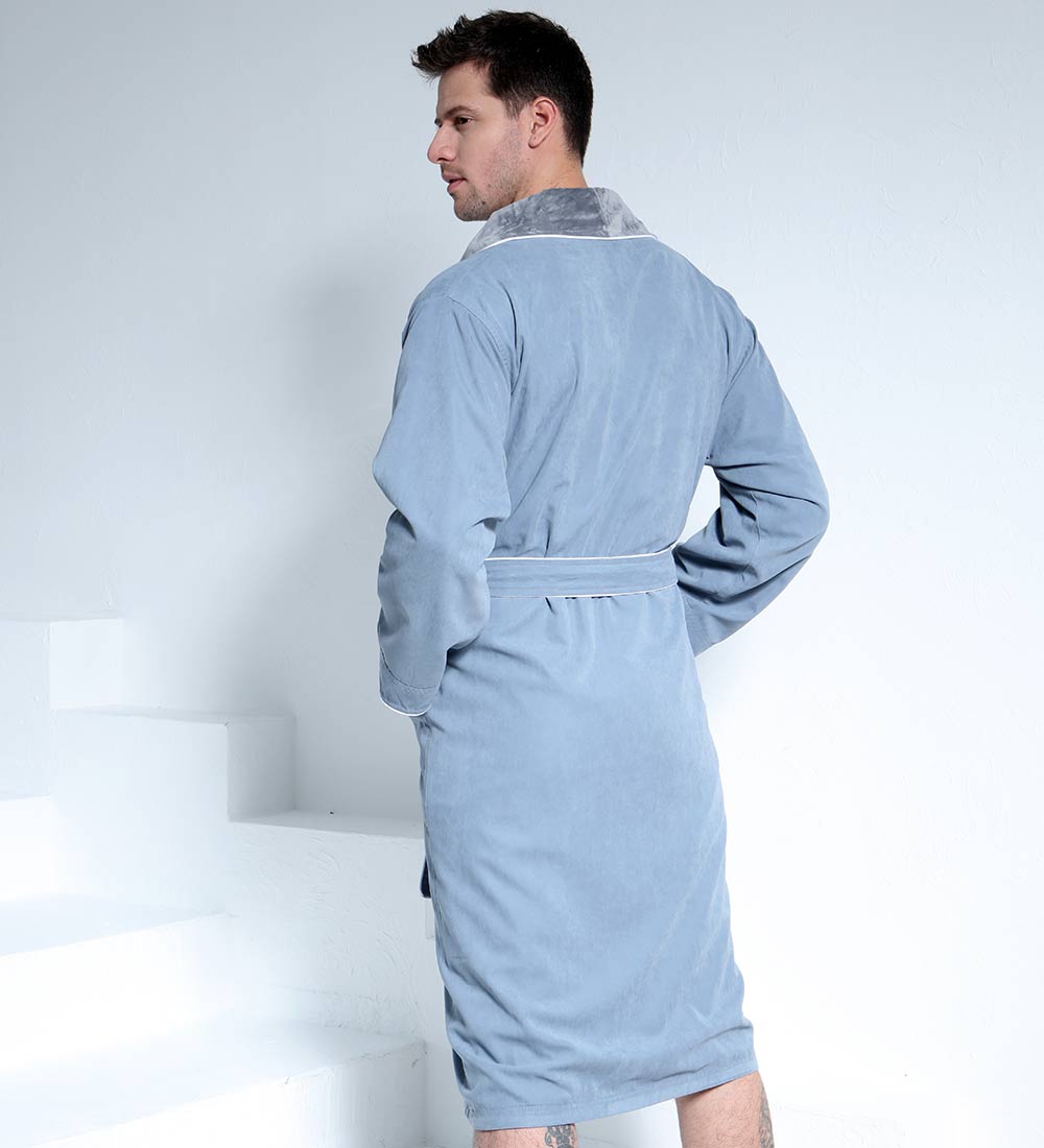Men's Luxury Microfiber Spa Robe - Eco4life Clothing and Accessories