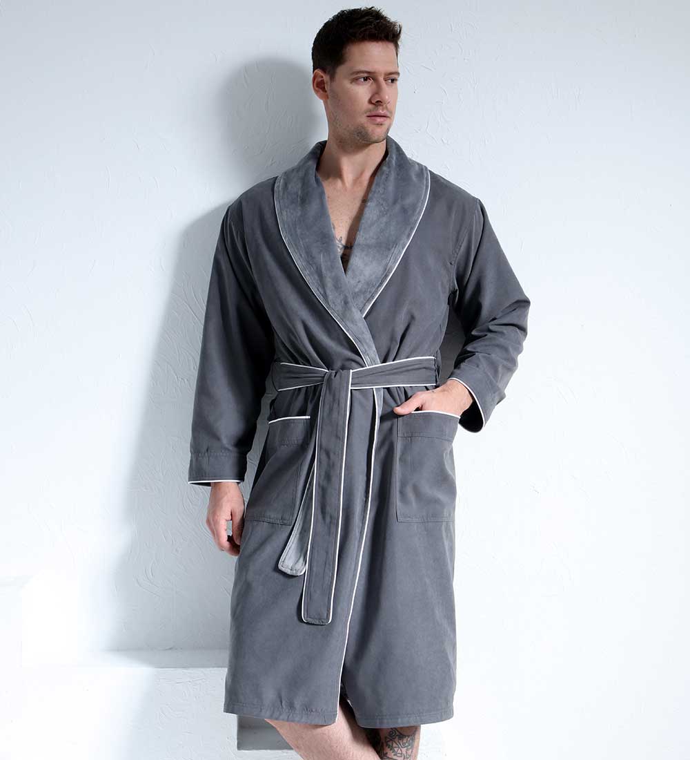 Men's Luxury Microfiber Spa Robe - Eco4life Clothing and Accessories