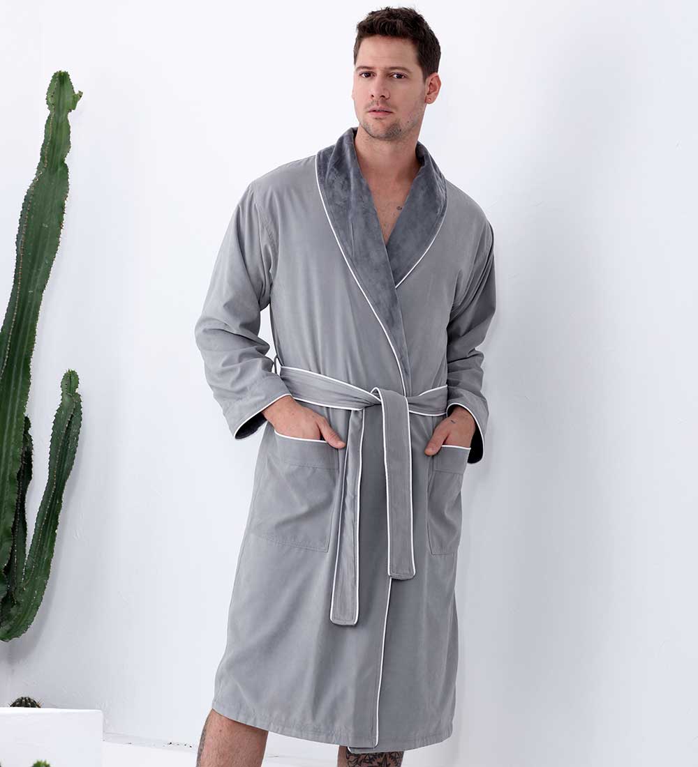 Men's Luxury Microfiber Spa Robe - Eco4life Clothing and Accessories