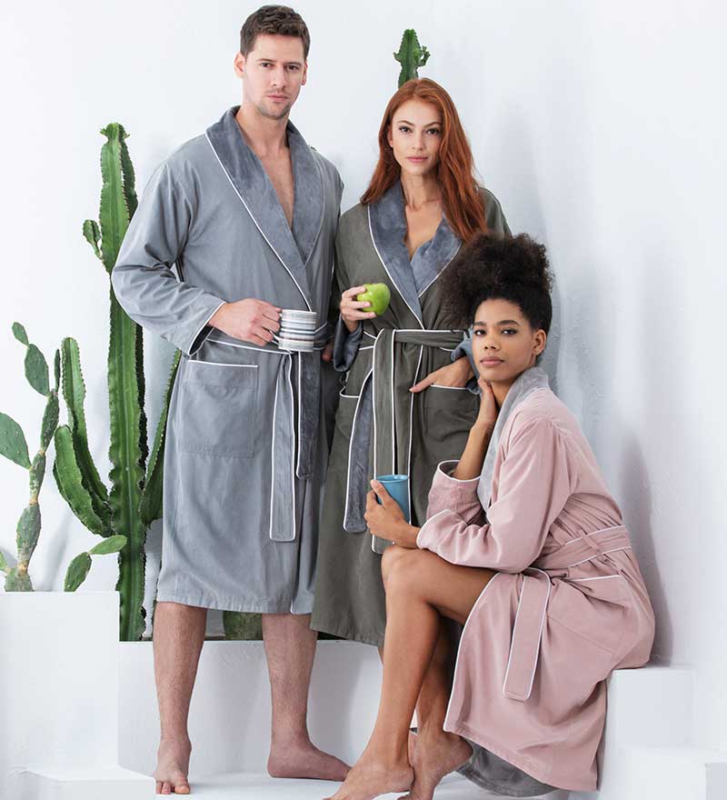 Men's Luxury Microfiber Spa Robe - Eco4life Clothing and Accessories