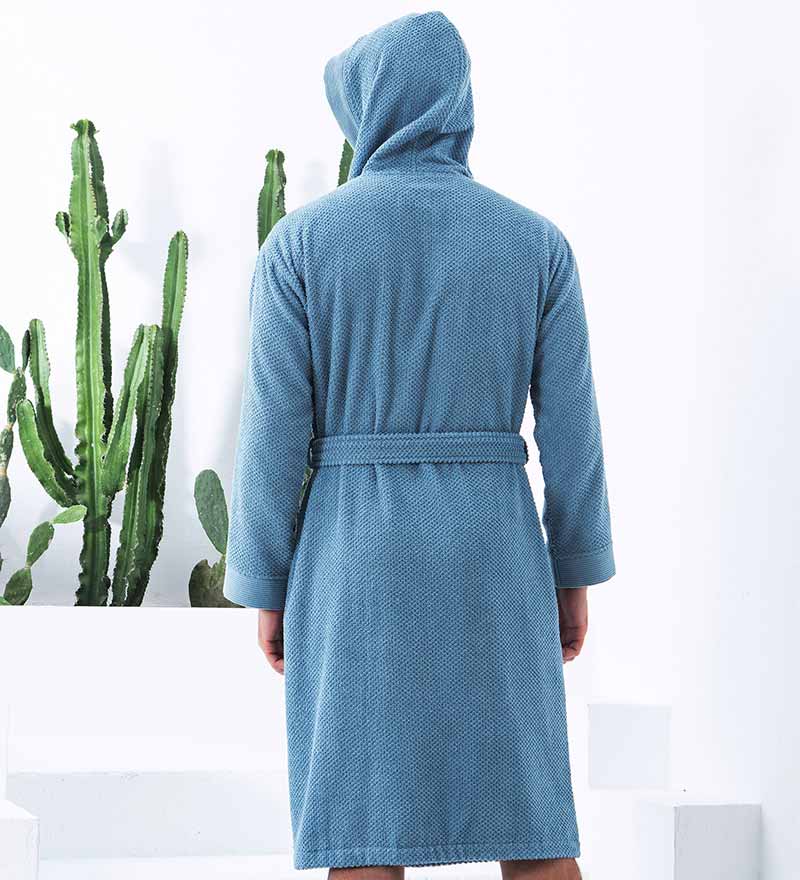 Men's Luxury Turkish Cotton Terry Cloth Robe with Hood - Eco4life Clothing and Accessories