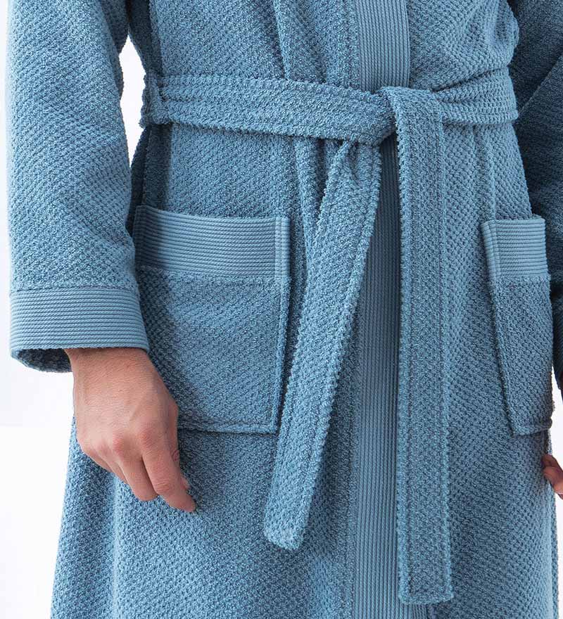 Men's Organic Turkish Cotton Terry Kimono Robe | Terry Cloth Bathrobe - Eco4life Clothing and Accessories