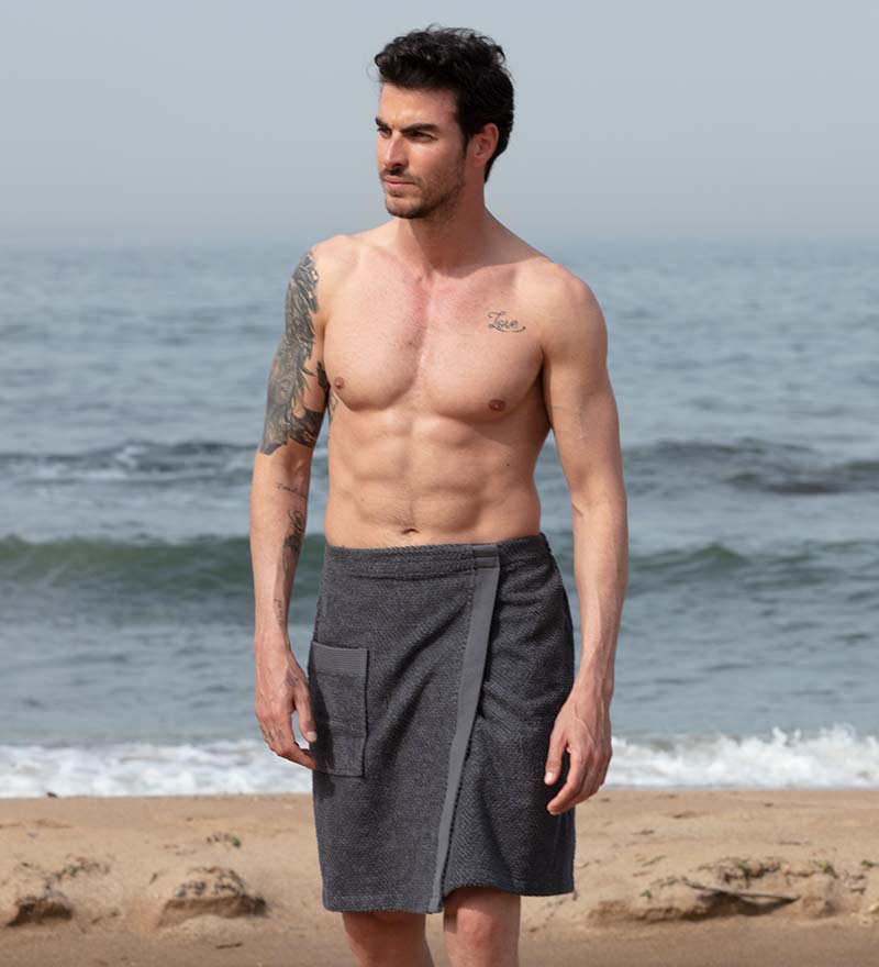 Men's Turkish Cotton Towel Wrap - Eco4life Clothing and Accessories