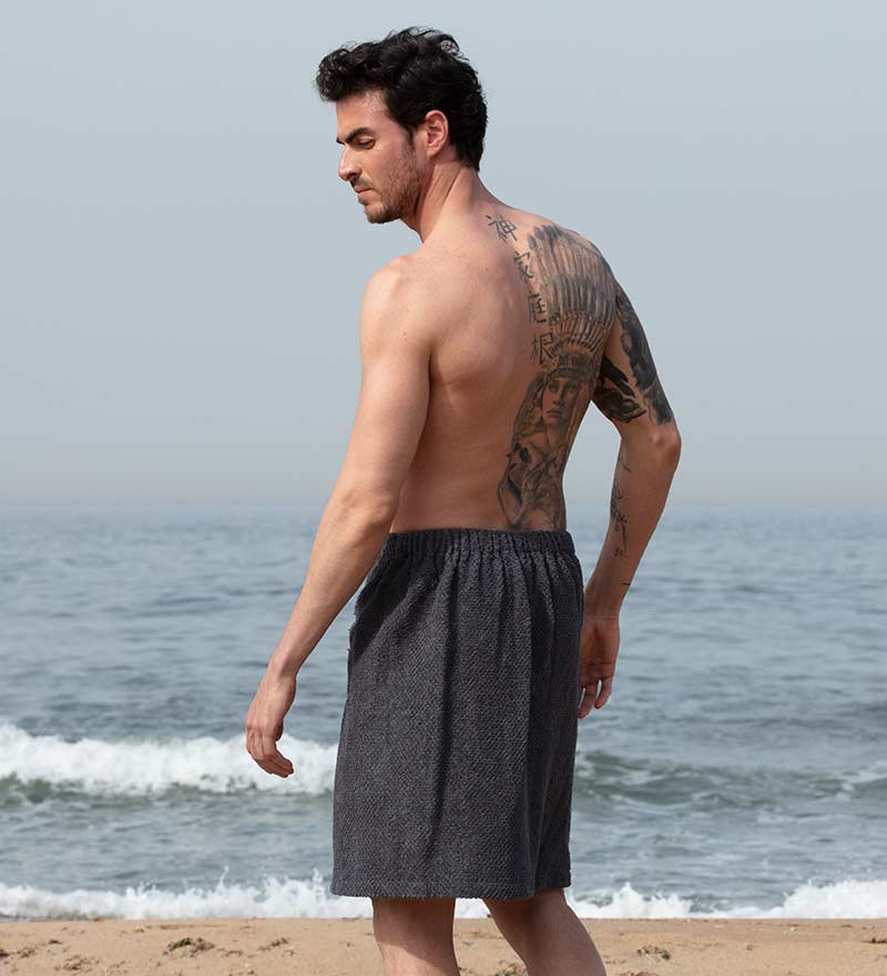 Men's Turkish Cotton Towel Wrap - Eco4life Clothing and Accessories