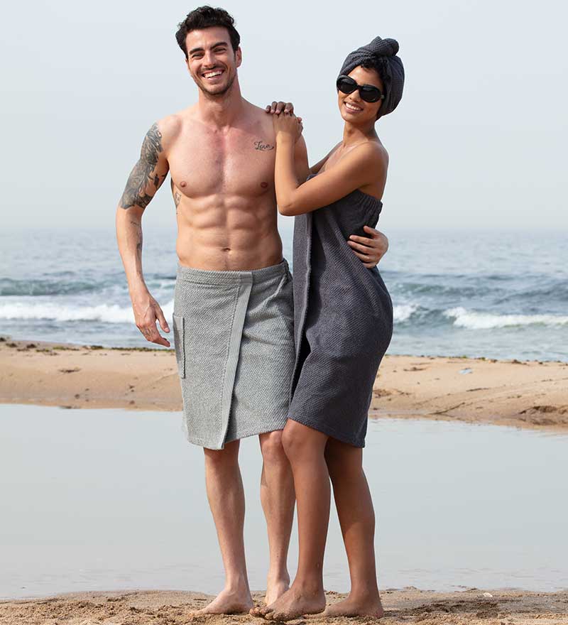 Men's Turkish Cotton Towel Wrap - Eco4life Clothing and Accessories