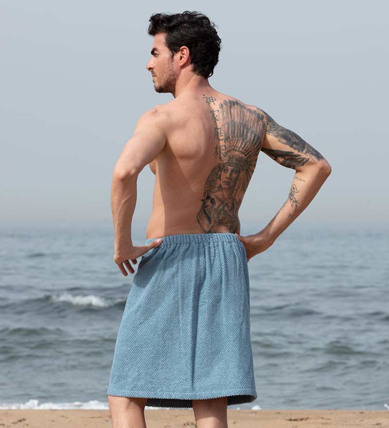 Men's Turkish Cotton Towel Wrap - Eco4life Clothing and Accessories