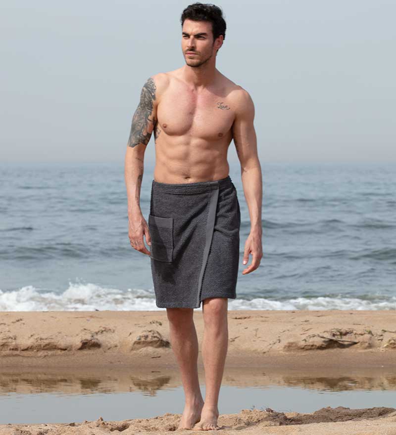 Men's Turkish Cotton Towel Wrap - Eco4life Clothing and Accessories