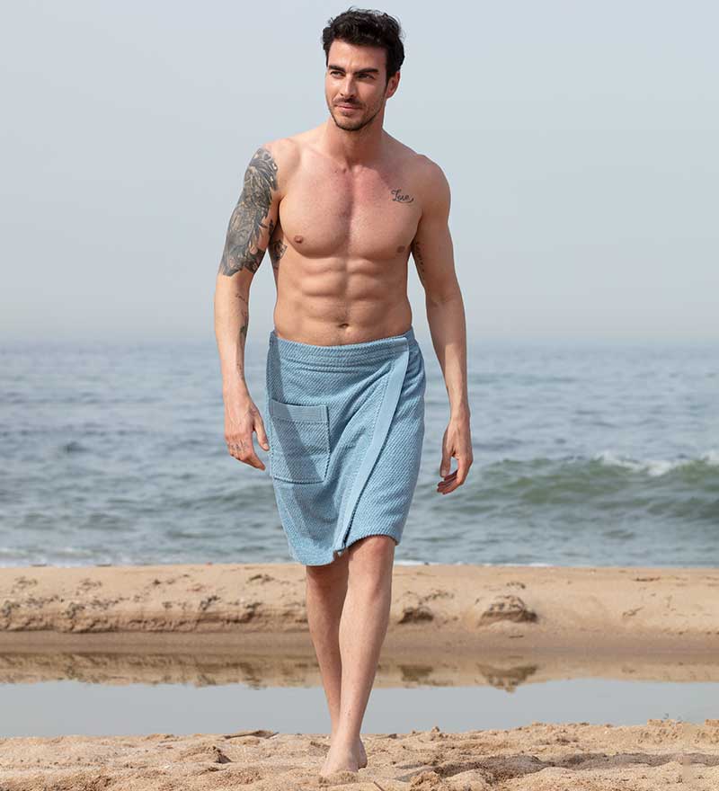 Men's Turkish Cotton Towel Wrap - Eco4life Clothing and Accessories