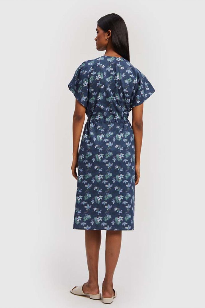 Midnight Gathered Dress - Eco4life Clothing and Accessories