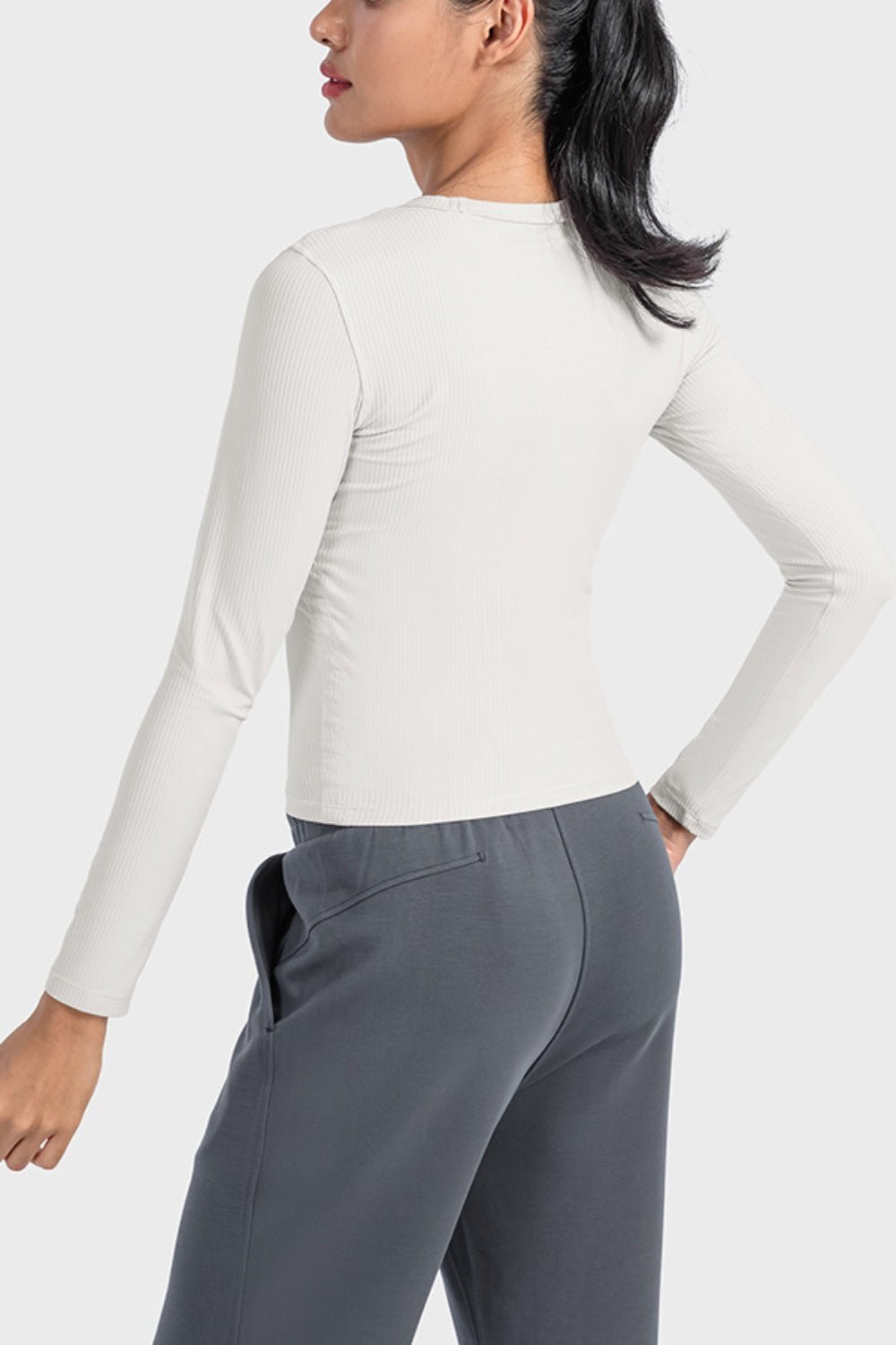 Millennia Round Neck Long Sleeve Sports Top - Eco4life Clothing and Accessories
