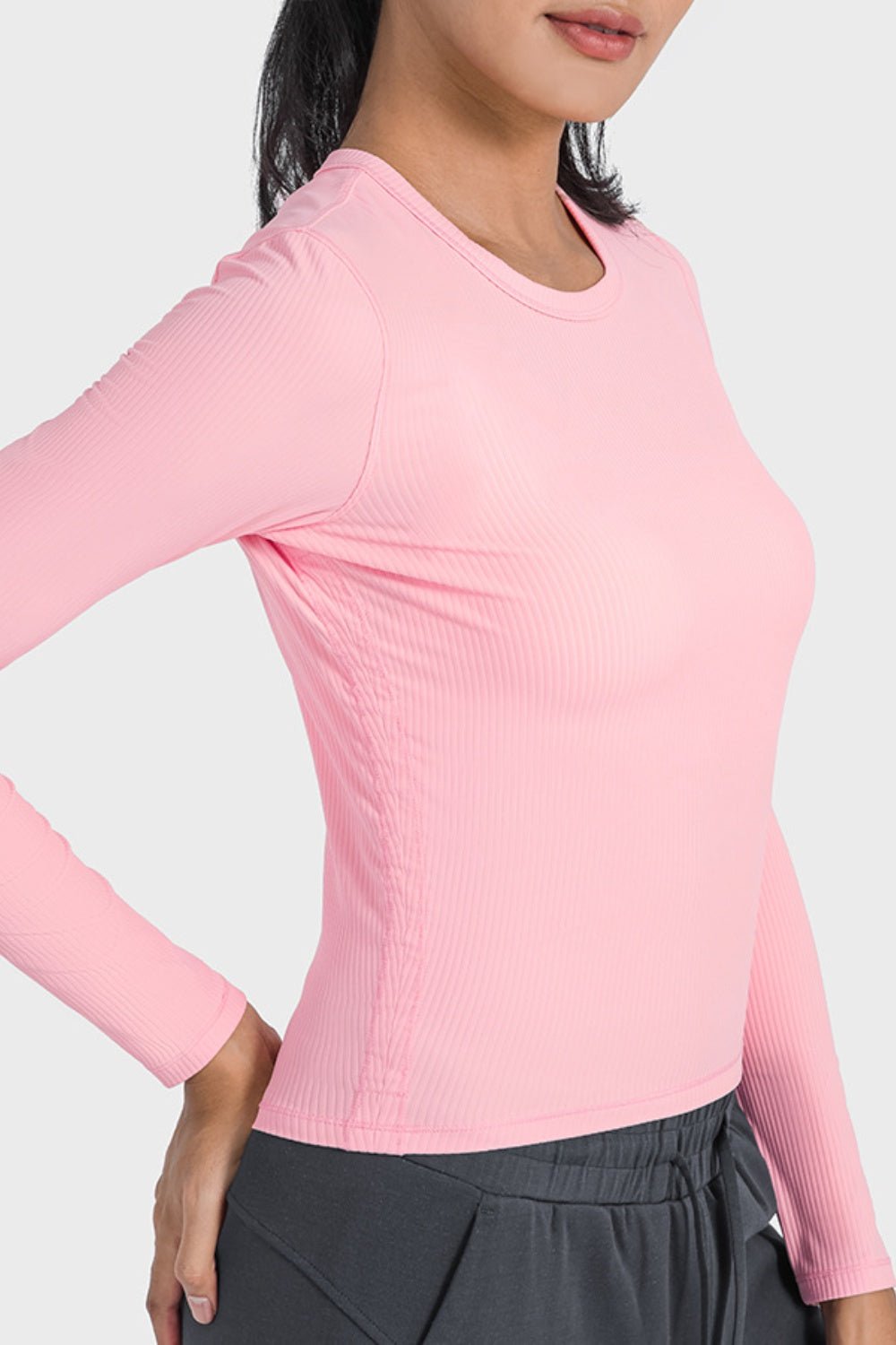 Millennia Round Neck Long Sleeve Sports Top - Eco4life Clothing and Accessories