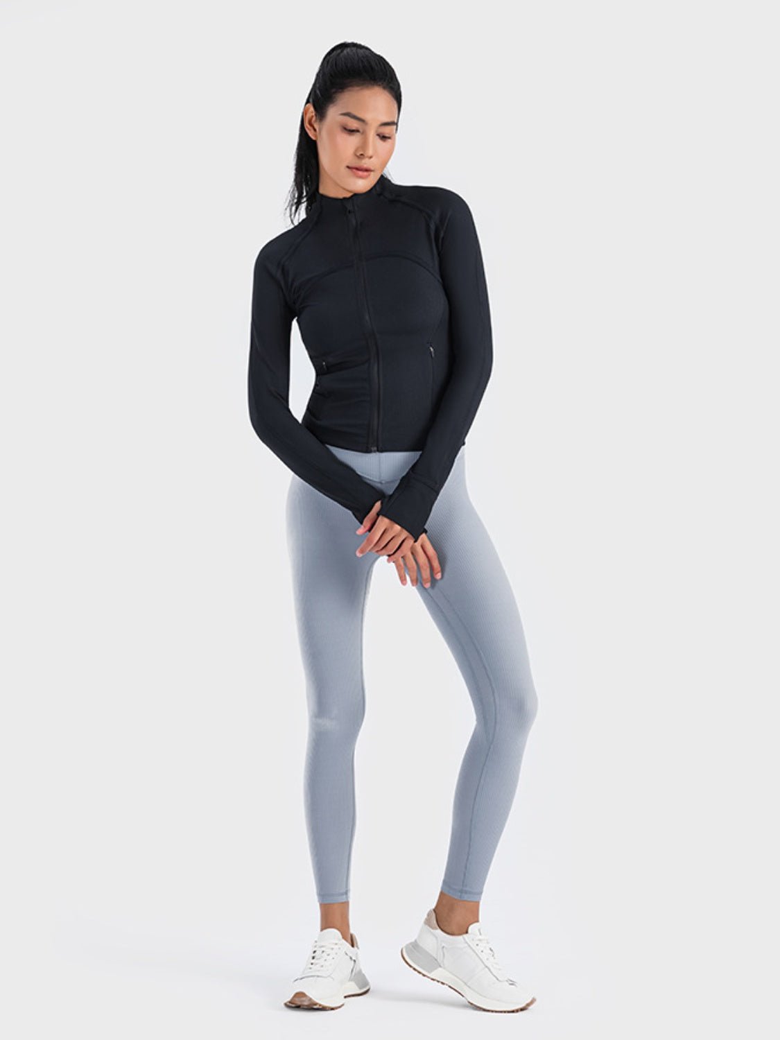 Millennia Zip - Up Long Sleeve Sports Jacket - Eco4life Clothing and Accessories
