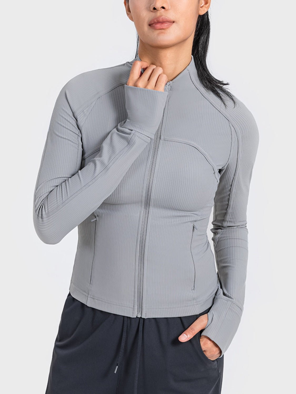 Millennia Zip - Up Long Sleeve Sports Jacket - Eco4life Clothing and Accessories
