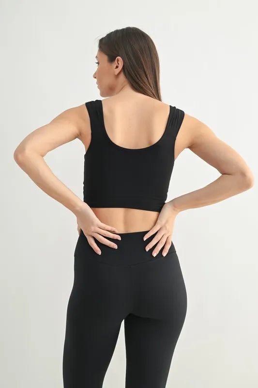 MONO B Ruched Front Active Tank - Eco4life Clothing and Accessories