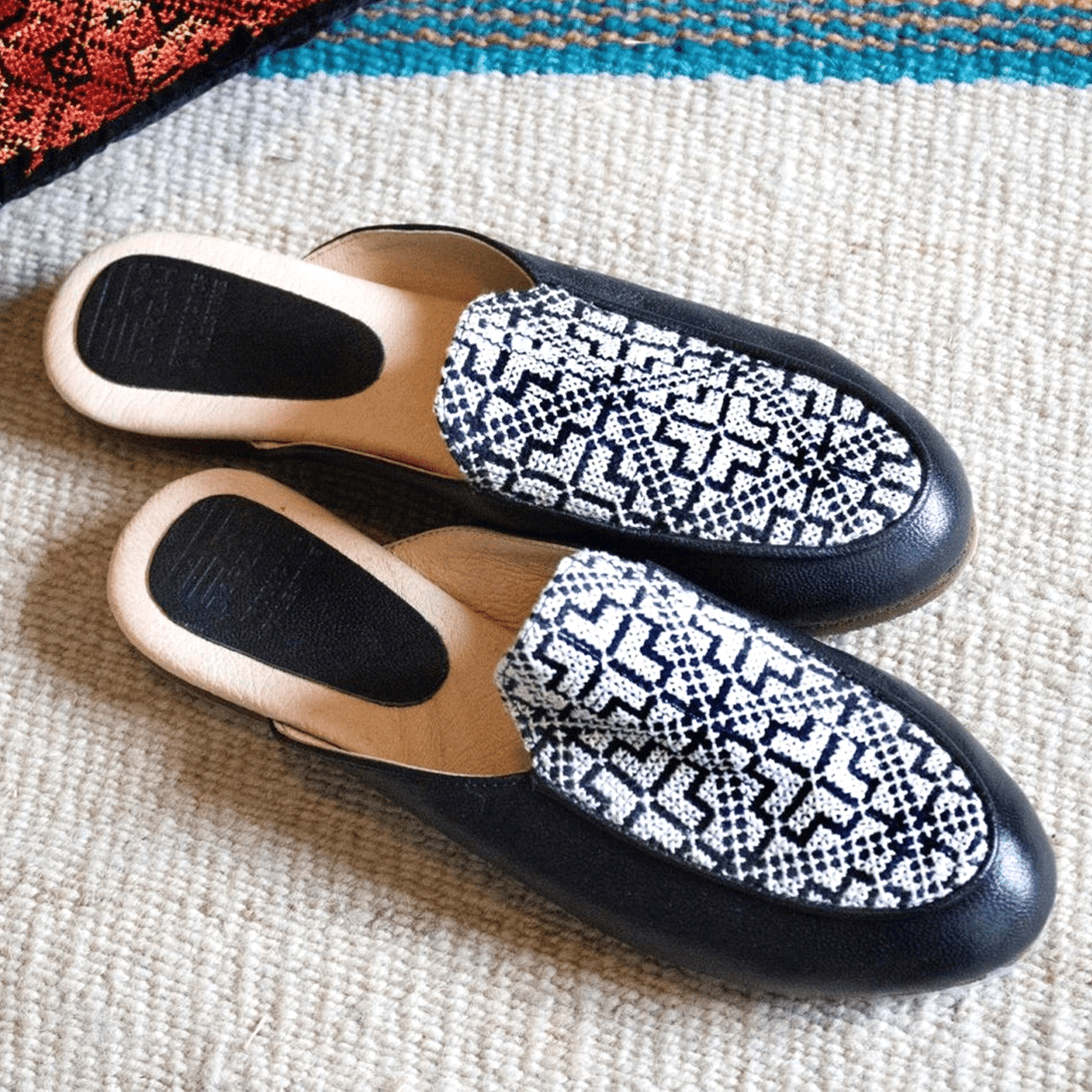 Nadia Mule - Black and White - Eco4life Clothing and Accessories