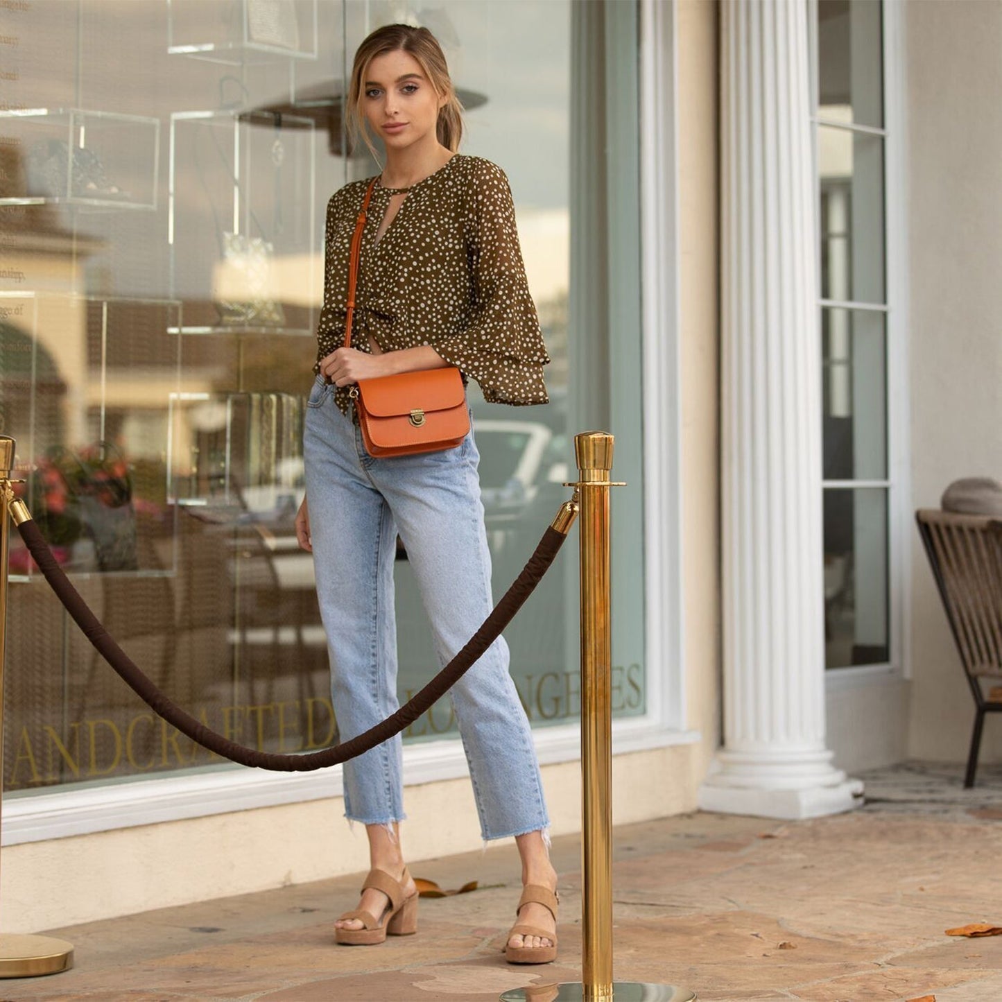 Nanah Light Brown Leather Crossbody Bag - Eco4life Clothing and Accessories