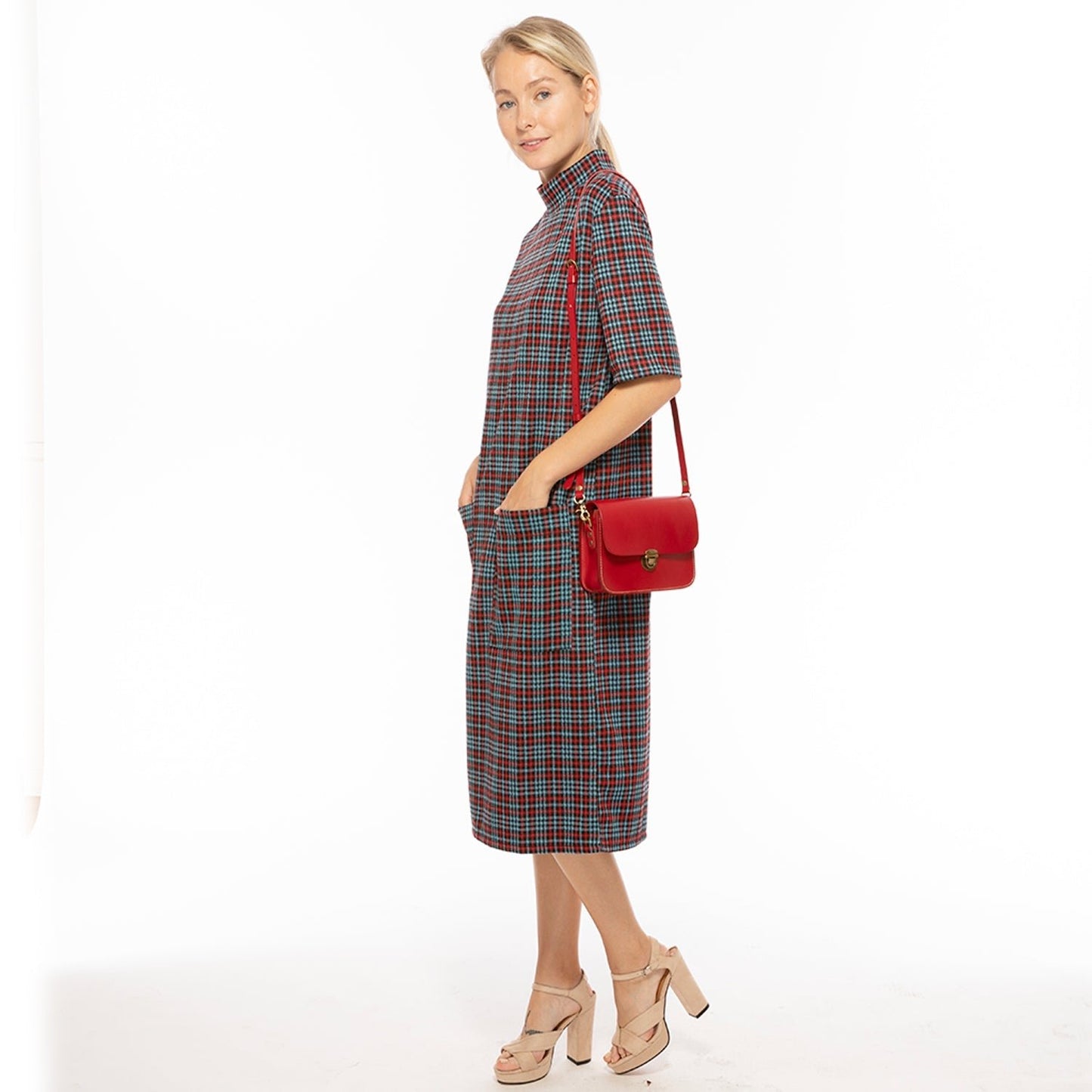 Nanah Red Leather Crossbody Bag - Eco4life Clothing and Accessories