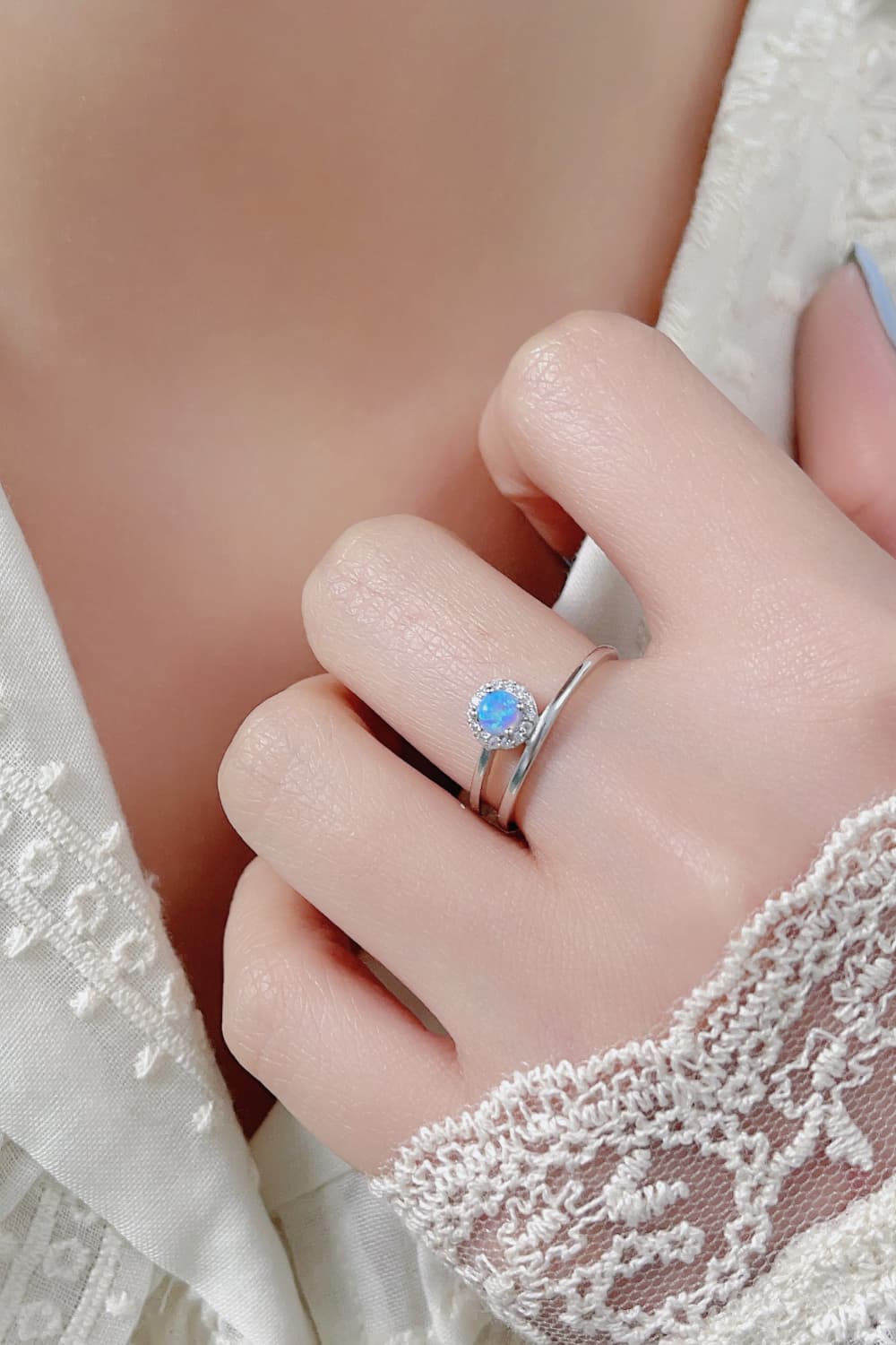 Opal Bypass Ring - Eco4life Clothing and Accessories