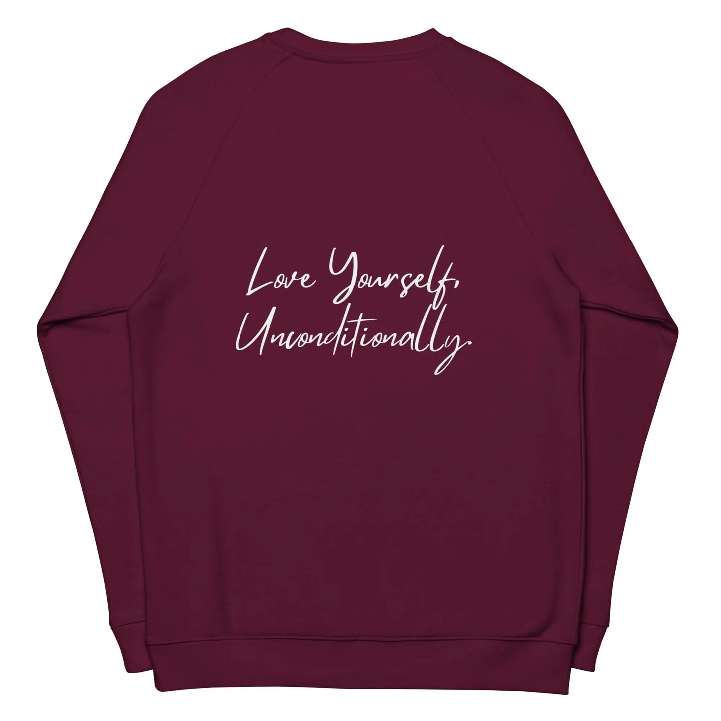 Organic sweatshirt SELF LOVE Unisex organic raglan sweatshirt - Eco4life Clothing and Accessories