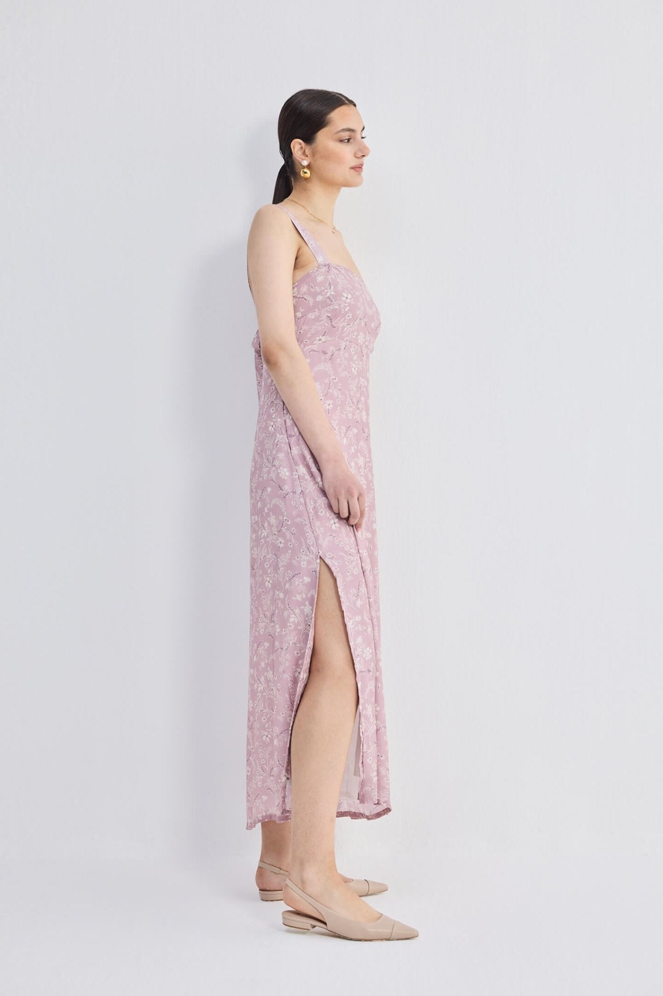 Perfect Floral Maxi with Tapered Straps in Pink - Eco4life Clothing and Accessories