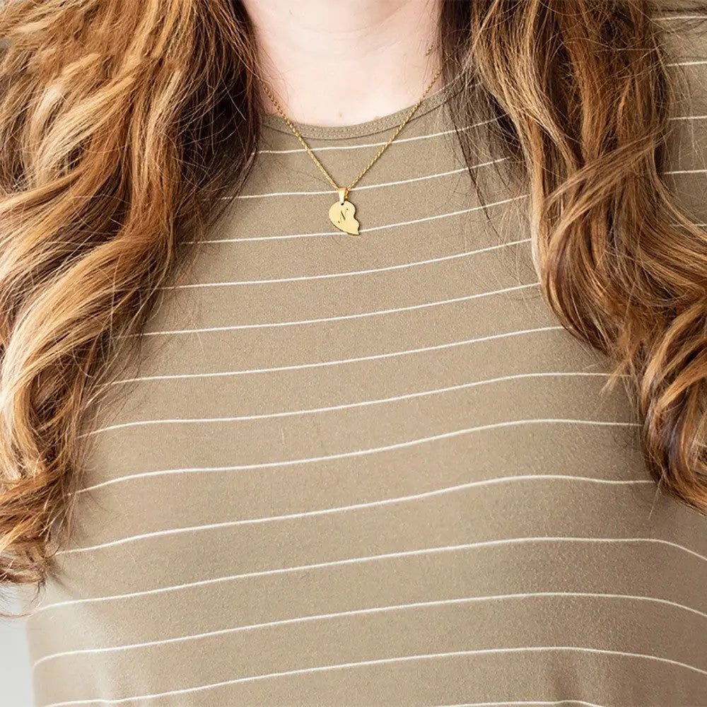 Personalized Stainless Steel Heart - shaped Necklace - personalized necklace - Eco4life Clothing and Accessories