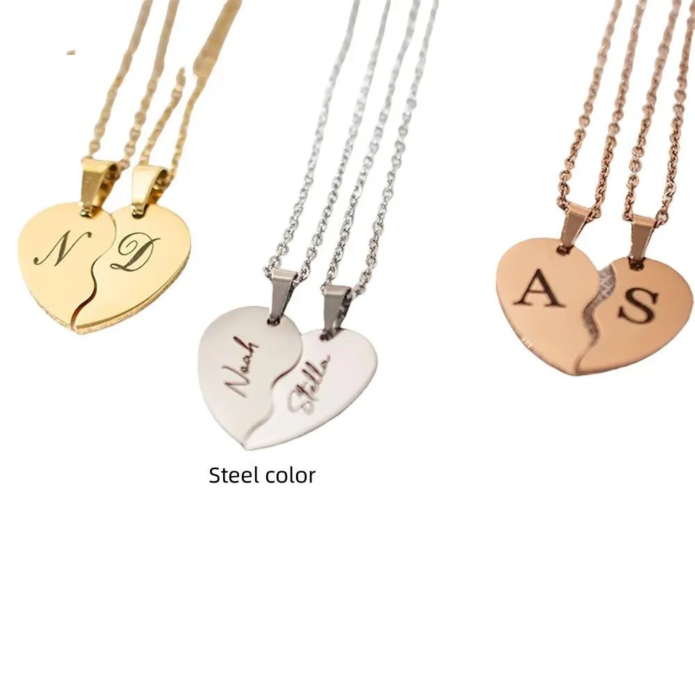 Personalized Stainless Steel Heart - shaped Necklace - personalized necklace - Eco4life Clothing and Accessories