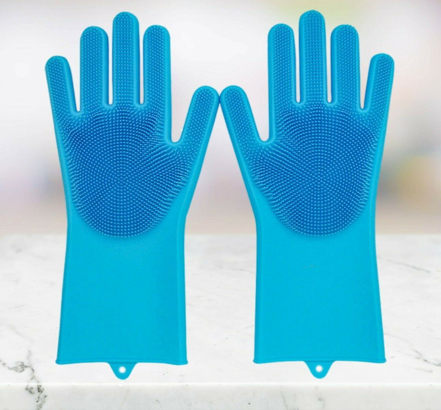 Pet Grooming Silicone Rubber Scrubber Cleaning Blue Color 2 in 1 - Eco4life Clothing and Accessories