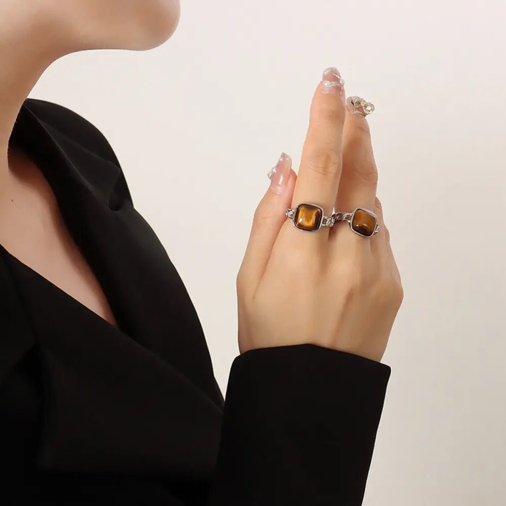 Raw Gemstone Ring - Eco4life Clothing and Accessories