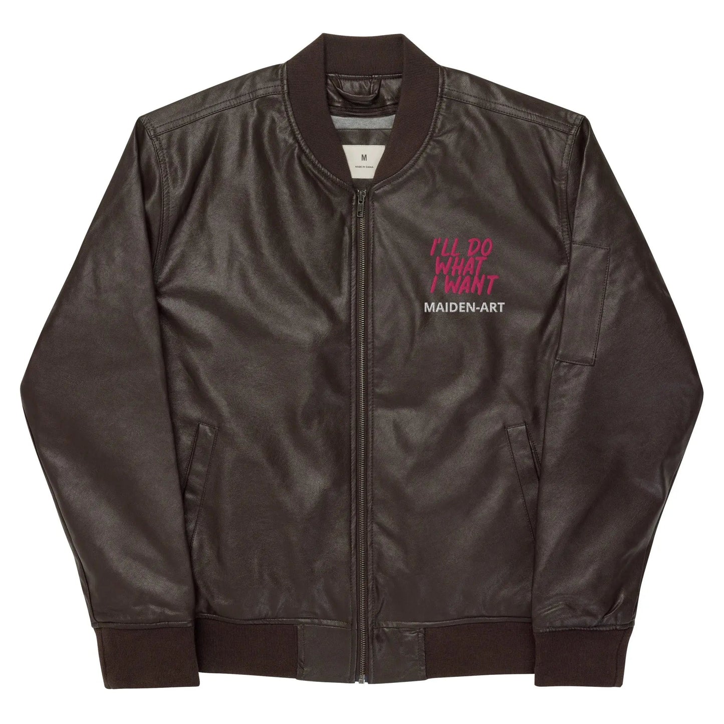 REBEL GIRL Leather Bomber Jacket - Eco4life Clothing and Accessories