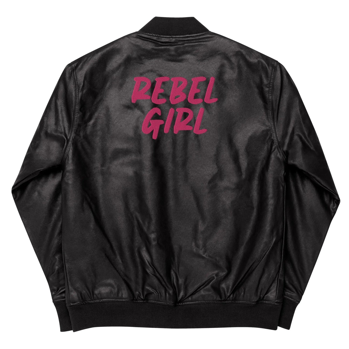 REBEL GIRL Leather Bomber Jacket - Eco4life Clothing and Accessories