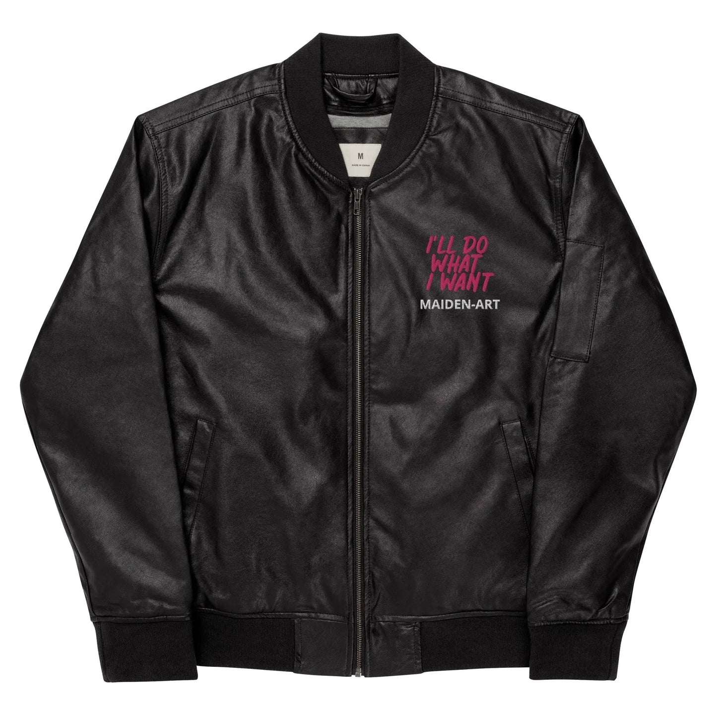 REBEL GIRL Leather Bomber Jacket - Eco4life Clothing and Accessories