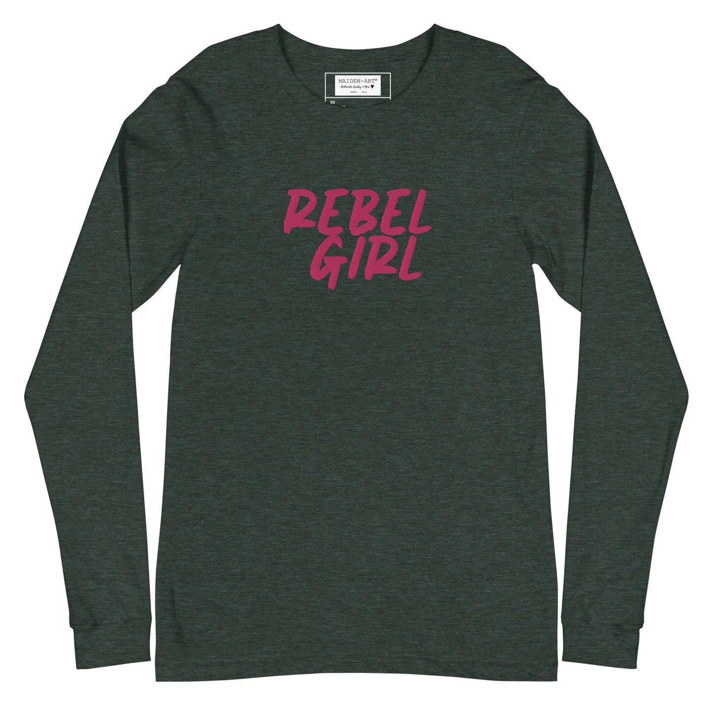 Rebel Girl Unisex Long Sleeve Tee with EMBROIDERY - Eco4life Clothing and Accessories