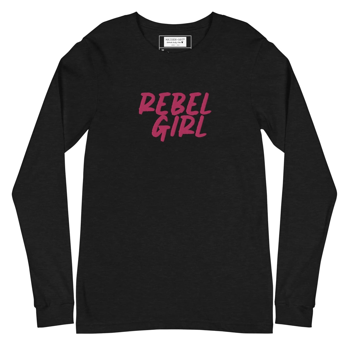Rebel Girl Unisex Long Sleeve Tee with EMBROIDERY - Eco4life Clothing and Accessories